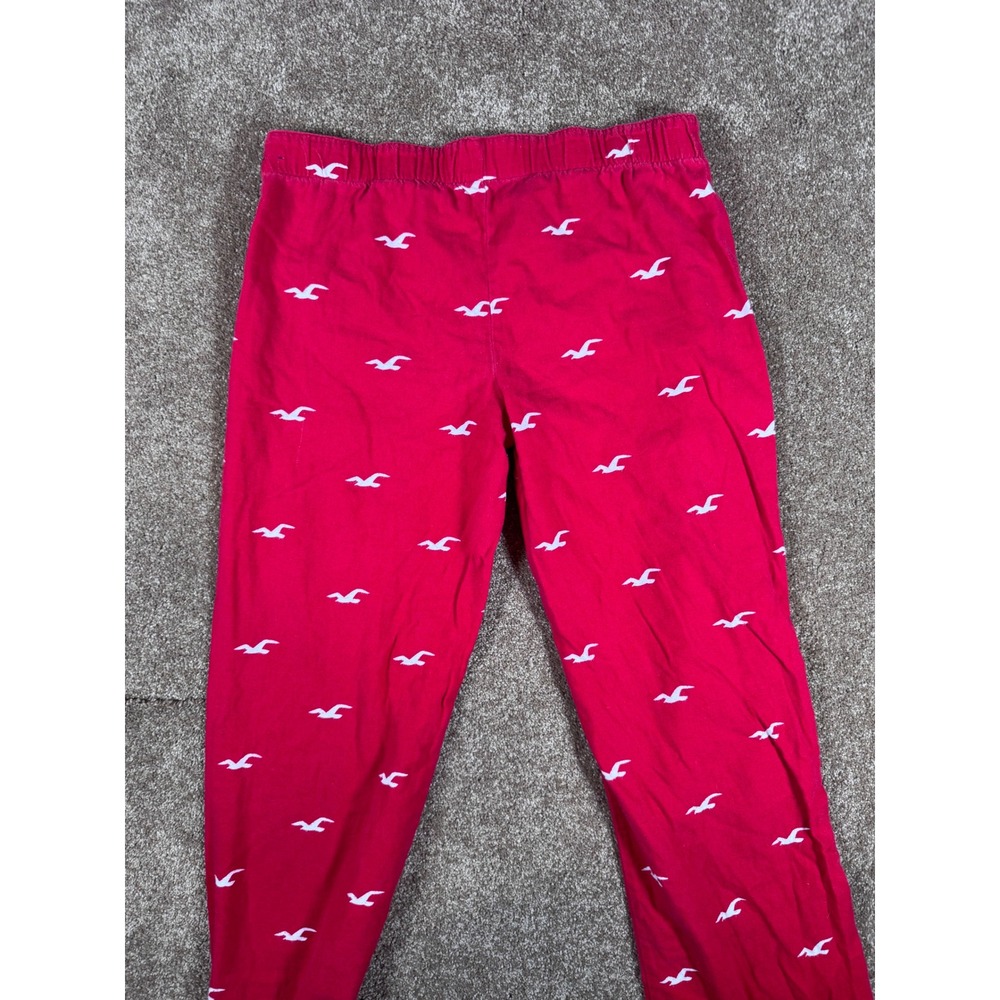 Hollister Red All Over Seagull Print Sleep Pajama Pants Medium - Picture 7 of 9